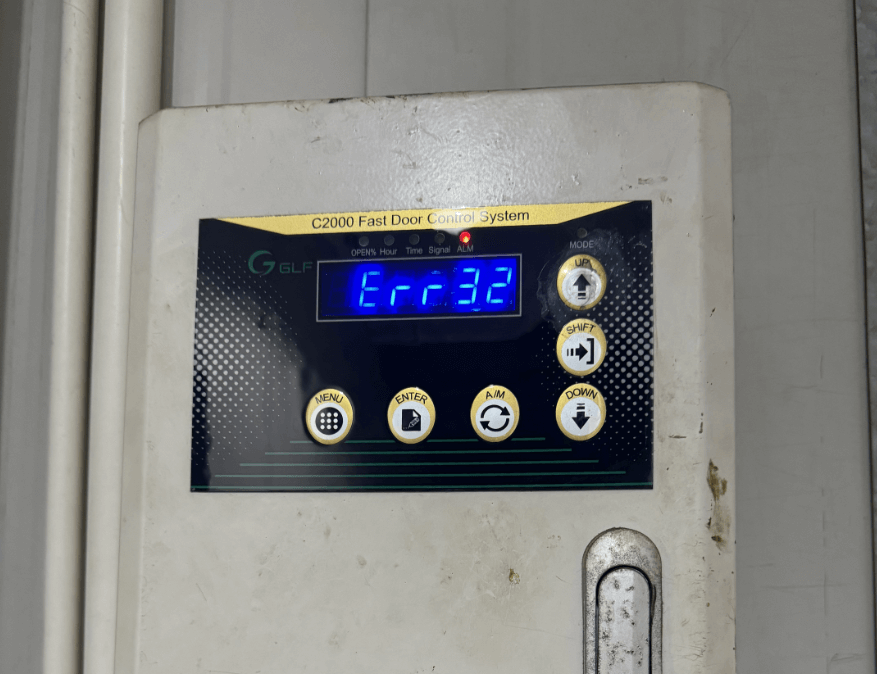 bkj c2000快速卷簾門Err32故障碼及解決辦法插圖 bkj c2000快速卷簾門Err32故障碼及解決辦法插圖